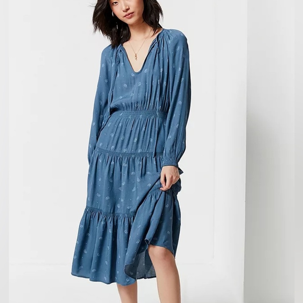 Urban outfitters Reese paisley tiered maxi dress